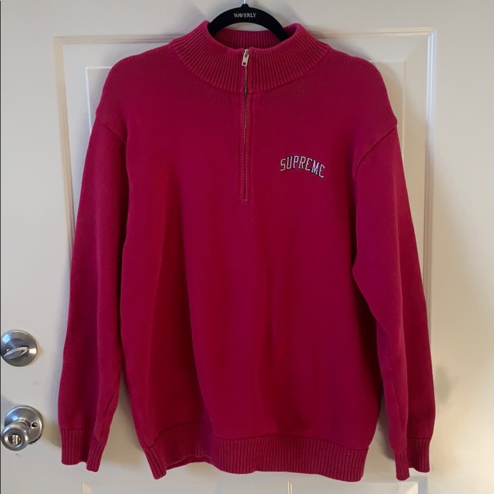 Pink supreme pullover sweater